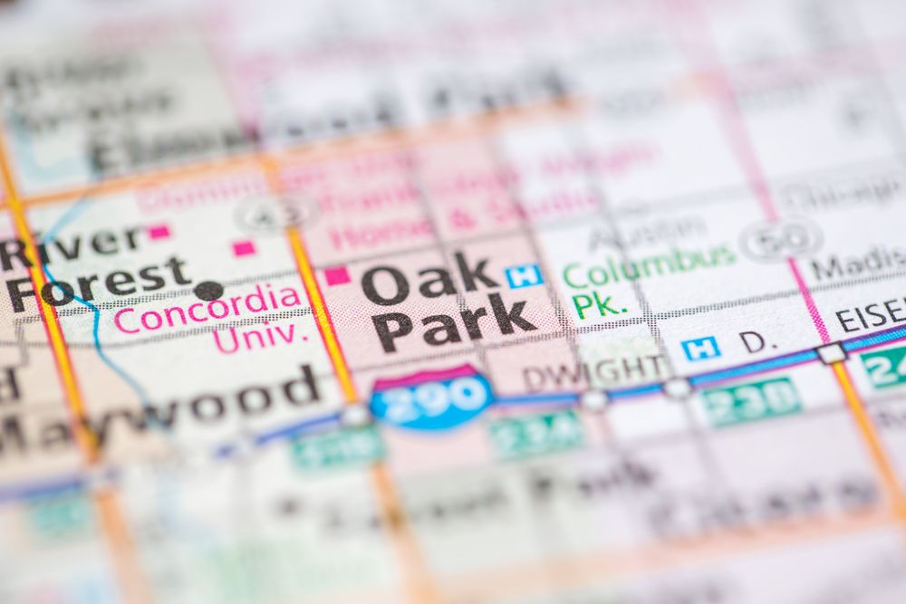 Oak Park IL Map