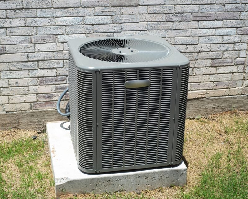 Air Conditioner on Condenser Pad